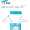 imageBoon Nursh Silicone Sippy Cup Lid  Convertible Transitional Sippy Spouts for Nursh Baby Bottles  Sippy Cup Lids for Babies  Baby Feeding Supplies  Ages 6 Months and Up  3 Count3 Count Pack of 1