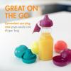 imageBoon Snug Sip Universal Water and Juice Silicone Bottle Toppers  Soft Spout Conversion Caps with Spill Proof Valves  Silicone Bottle Covers for Travel  Includes 4 Bottle Toppers and 4 Cases