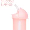 imageBoon Swig Insulated Silicone Straw Sippy Cup  Flip Top Spill Proof Toddler Straw Cups  Baby and Toddler Feeding Supplies  Baby Travel Essentials  9 Oz  MintPink