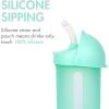imageBoon Swig Insulated Silicone Straw Sippy Cup  Flip Top Spill Proof Toddler Straw Cups  Baby and Toddler Feeding Supplies  Baby Travel Essentials  9 Oz  MintMint