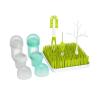 imageBoon NURSH Silicone Bottles and Grass Bundle Bottles ampamp Cleaning Accessories Starter SetSquare Drying Rack with Bottles