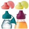 imageBoon Snug Sip Universal Water and Juice Silicone Bottle Toppers  Soft Spout Conversion Caps with Spill Proof Valves  Silicone Bottle Covers for Travel  Includes 4 Bottle Toppers and 4 Cases