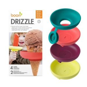 imageBoon Drizzle Popsicle Holders for Kids  Includes 2 OntheGo Travel Cases  Catches Drips Before They Drop  Frozen Popsicle and Ice Cream Holder for Summer Days and Birthday Popsicle Party  4 Count