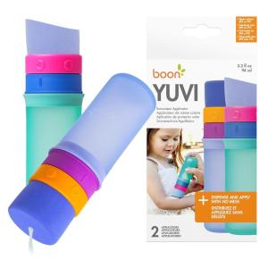 imageBoon Yuvi Sunscreen Applicator for Kids  Refillable and Spill Proof Kids Sunscreen Brush with Soft Foam Sponge  Summer Beach Essentials for Vacation  3 Oz Travel Size  1 Count2 Count