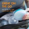 imageBoon Baby Bottle Storage Buns  Travel Holders for Nursh Bottles  Blue and White 3 CountBluewhite