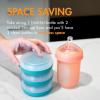 imageBoon Baby Bottle Storage Buns  Travel Holders for Nursh Bottles  Blue and White 3 CountBluewhite