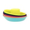 imageBoon Fleet Toy Boat Baby Bath Toys  Stacking Boat Toy Set for Bath Time Fun  Toddler and Baby Stacking Bathtub Toys With Drain Holes  5 Count  Ages 10 Months and UpNavy Multicolor