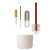 imageBoon Mod Baby Bottle Brushes  Includes Bottle Cleaner Brush Straw Cleaner Brush Nipple Brush and Detail Brush for Baby Bottles  Baby Bottle and Straw Brush Cleaning Set  Deco  4 Count