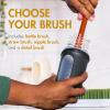 imageBoon Mod Baby Bottle Brushes  Includes Bottle Cleaner Brush Straw Cleaner Brush Nipple Brush and Detail Brush for Baby Bottles  Baby Bottle and Straw Brush Cleaning Set  Deco  4 Count