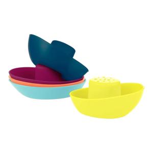 imageBoon Fleet Toy Boat Baby Bath Toys  Stacking Boat Toy Set for Bath Time Fun  Toddler and Baby Stacking Bathtub Toys With Drain Holes  5 Count  Ages 10 Months and UpNavy Multicolor