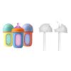 image:imageBoon Nursh Reusable Baby Bottle with Silicone Pouch Design Bundle  Stage 2 Medium Flow 8 Oz Baby Bottles Silicone Straw Sippy Cup Conversion Lids for Nursh Bottles  2 Count