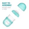 image:imageBoon Nursh Reusable Silicone Baby Bottles with Collapsible Pouch  Stage 1 Slow Flow  Gray amp Blue  4 Oz  3 Count EachGray