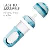 image:imageBoon Nursh Reusable Silicone Baby Bottles with Collapsible Pouch  Stage 1 Slow amp Stage 2 Medium Flow  Mint amp Tie Dye  3 Count Each