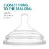 image:imageBoon Nursh Reusable Silicone Baby Bottles with Pouch  Stage 1 Slow Flow  4 Oz  3 Count  Extra Slow Silicone Nipples 3 PackSpeckle