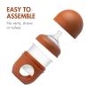 image:imageBoon Nursh Reusable Silicone Baby Bottles with Pouch  Stage 1 Slow Flow  4 Oz  3 Count  Extra Slow Silicone Nipples 3 PackSpeckle