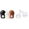 image:imageBoon Nursh Reusable Silicone Baby Bottles with Pouch  Stage 1 Slow Flow  4 Oz  3 Count  Extra Slow Silicone Nipples 3 PackSpeckle