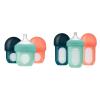 image:imageBoon Nursh Silicone Baby Bottles with Collapsible Pouch  Stage 1 Slow amp Stage 2 Medium Flow  Mint  3 amp 8 Oz  3 Count Each
