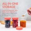 image:imageBoon Cache Glass Breastmilk Storage Bottles with Lids  Leakproof Containers for Breastmilk Baby Food Formula and Snacks  Freezer and Dishwasher Safe  8 Oz  3 Count